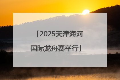2025天津海河国际龙舟赛举行