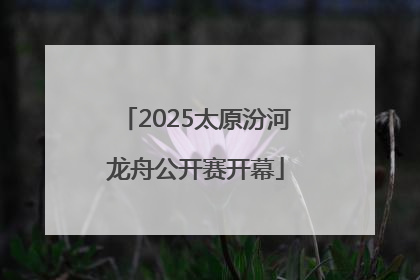 2025太原汾河龙舟公开赛开幕