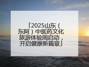 2025山东（东阿）中医药文化旅游体验周启动，开启健康新篇章