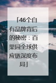 46个自有品牌背后的秘密：百果园全球供应链深度布局