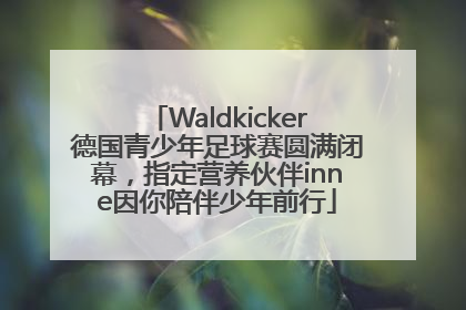 Waldkicker德国青少年足球赛圆满闭幕，指定营养伙伴inne因你陪伴少年前行