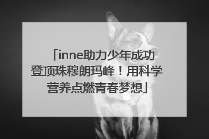 inne助力少年成功登顶珠穆朗玛峰！用科学营养点燃青春梦想
